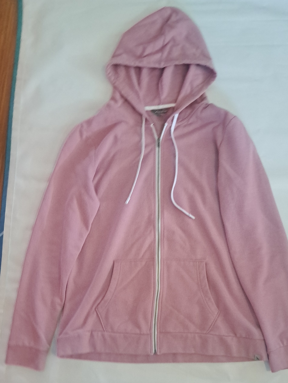 Dusty Rose Mulberry Full-Zip Hoodie Jacket Medium